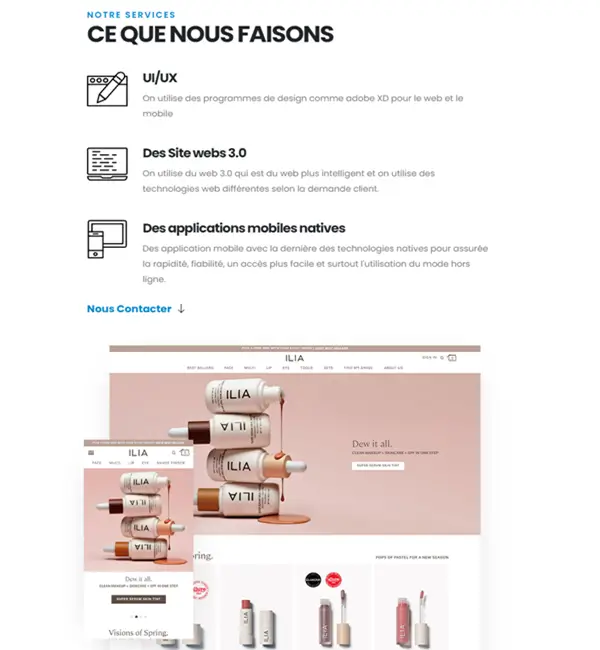 mobile vue of dilab